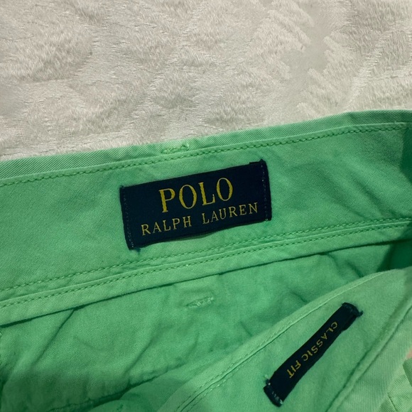 Polo Ralph Lauren Green Flat Front Shorts classic fit 100% cotton - Picture 5 of 9